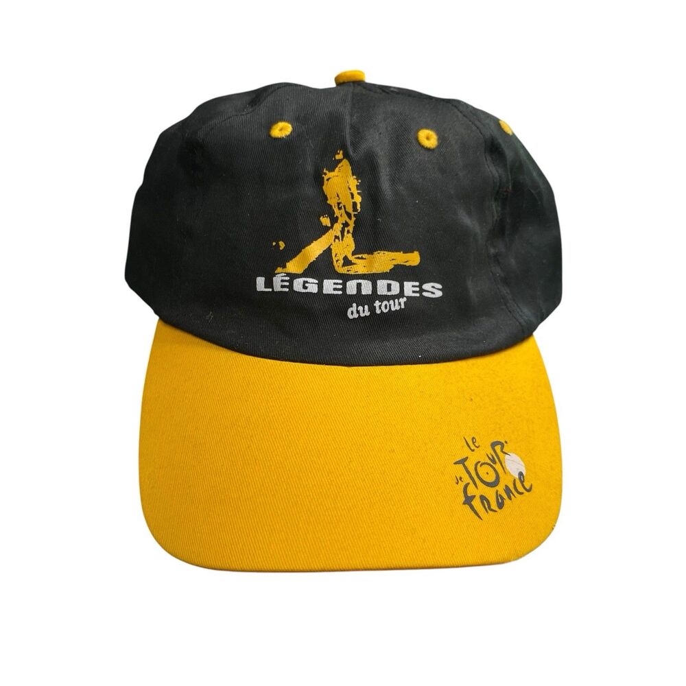 Tour De France Legendes Du Tour  Yellow & Black Cap Hat Adjustable Snapback